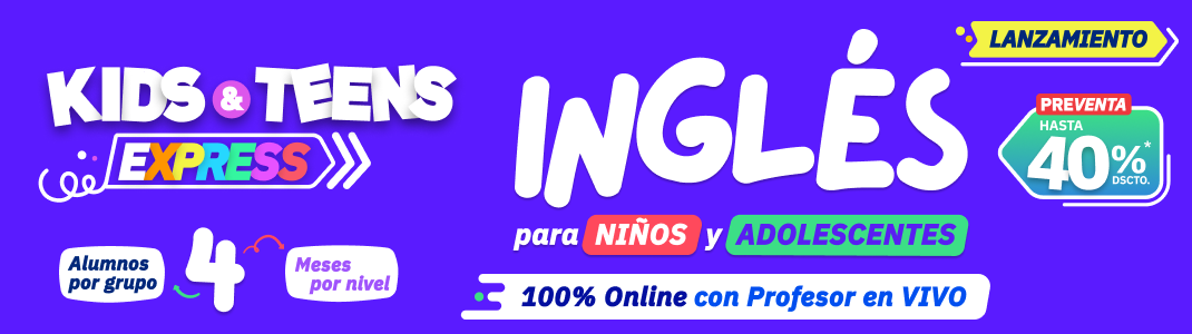 ¡Nuevo Formato en clases de inglés
para niños y adolescentes!