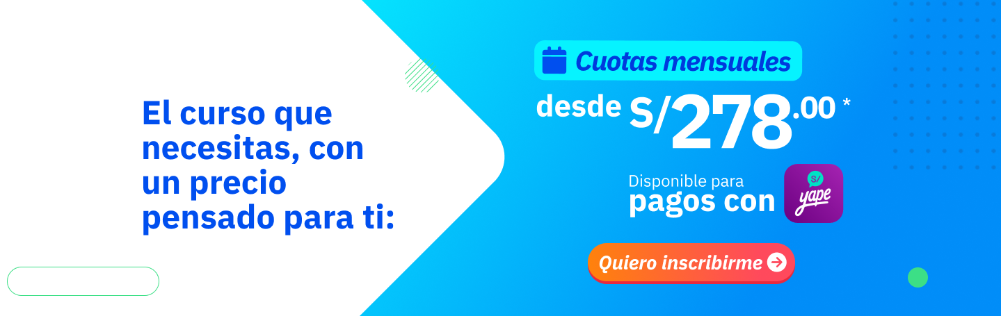 Curso de inglés B1 en un año, cuotas accesibles desde s/278.00