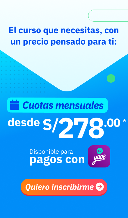 Curso de inglés B1 en un año, cuotas accesibles desde s/278.00